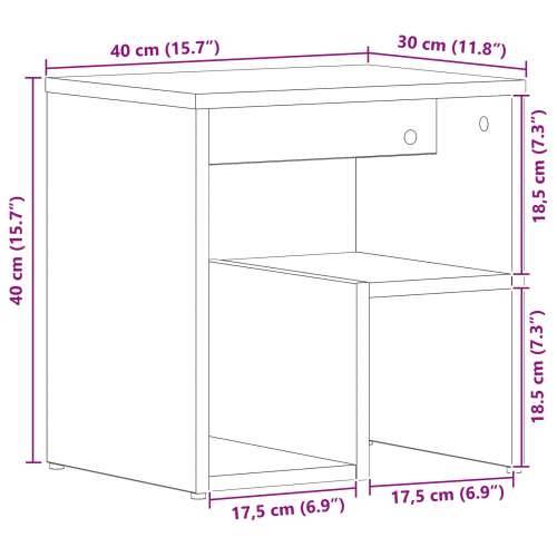 Noćni ormarići 2 kom Crni hrast 40x30x40 cm od konstruiranog drva Cijena