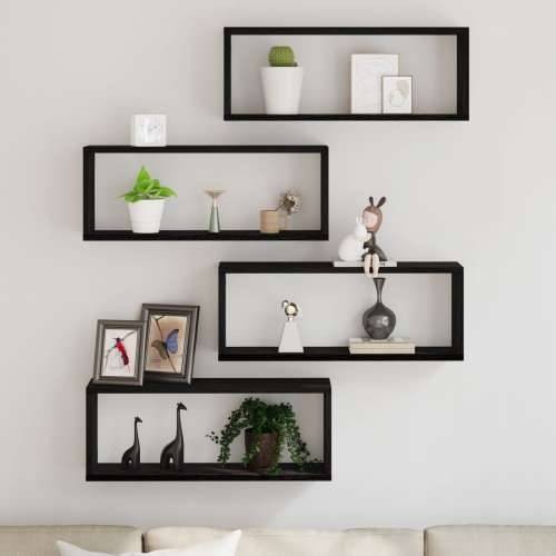 Set polica od 4 komada - Crveni hrast - 60x15x23 cm - Napravljeno od inženjerskog drva Cijena