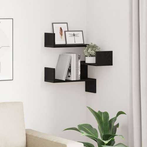 Kutna polica crni hrast 40x40x49,5 cm od konstruiranog drva Cijena