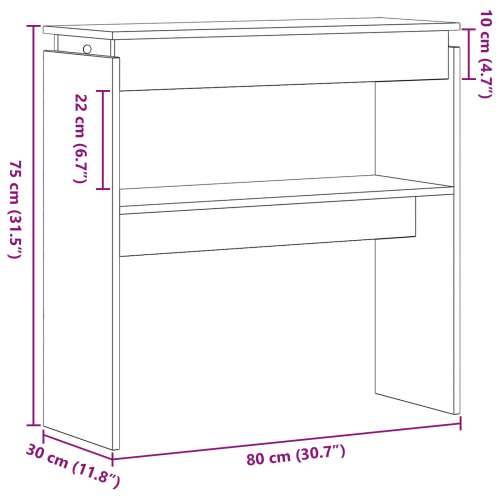 Crni Hrast Konzolni Stol 80x30x80 cm od Igračke Drva Cijena