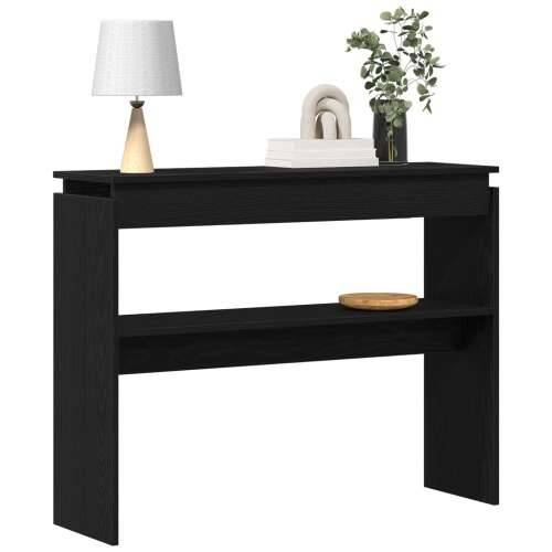 Konzolni stol Crna hrastovina 80x30x102 cm inženjersko drvo Cijena
