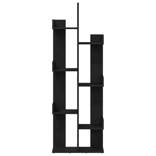 Polica Crna Hrast 48x25,5x140 cm Kompozitno Drvo Cijena