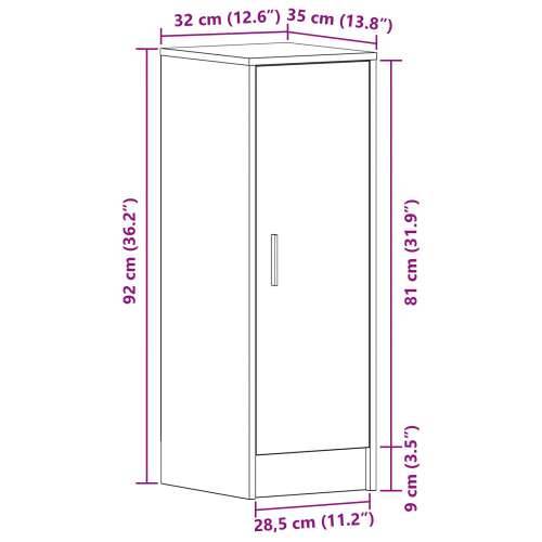 Ormar za cipele Crni hrast 32x35x92 cm od konstruiranog drveta Cijena