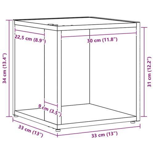 Stolić Crni Oak 33x33x34,5 cm Konstruirano drvo Cijena
