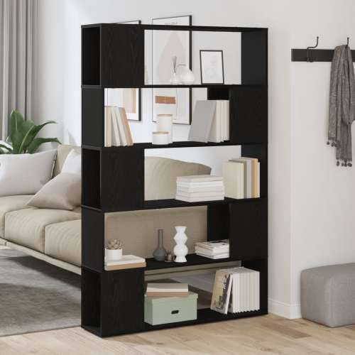 Polica za knjige Crna Hrast 100x24x155 cm Cijena