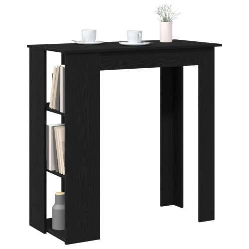 Bar Stol s Policom - Crni Hrast, 102x50x103.5 cm, Izrađen od inženjerskog drva Cijena