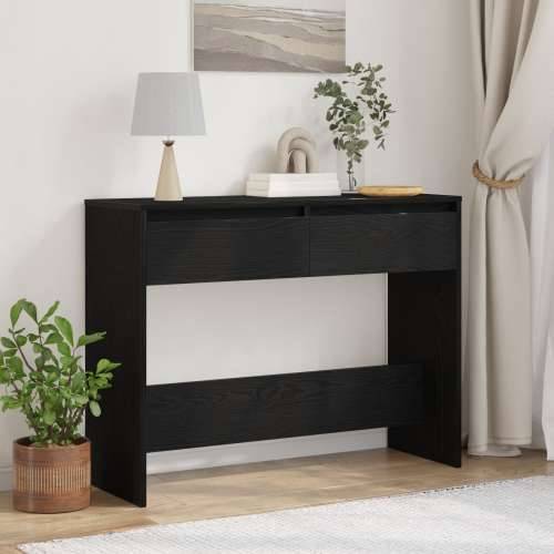 Crni Oslonički Sto - 100x35x76.5 cm - Konstruirano drvo Cijena