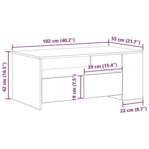 Stolik za kavu Stari drvo 102x55x43,5 cm inženjerski drvo Cijena