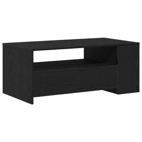 Crni hrastov stolić za kavu 102x55x43.5 cm od kompozitnog drva Cijena
