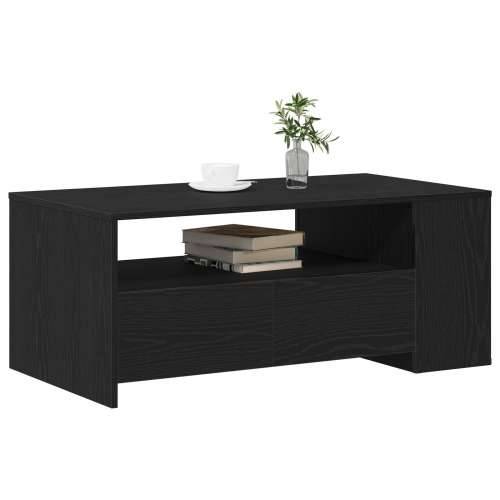 Crni hrastov stolić za kavu 102x55x43.5 cm od kompozitnog drva Cijena