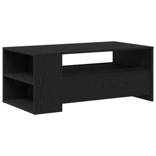 Crni hrastov stolić za kavu 102x55x43.5 cm od kompozitnog drva Cijena