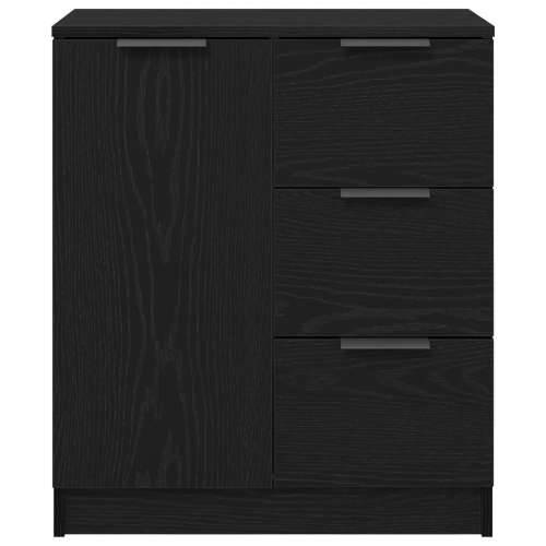 Crni hrastovi komoda 60x30x70 cm napravljena od konstruiranog drva Cijena