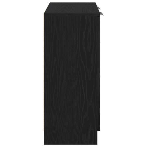 Crni hrastovi komoda 60x30x70 cm napravljena od konstruiranog drva Cijena