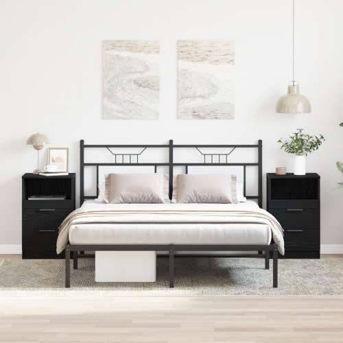 Noćni ormarići 2 kom Crni hrast 40x35x65 cm Konstruirano drvo Cijena