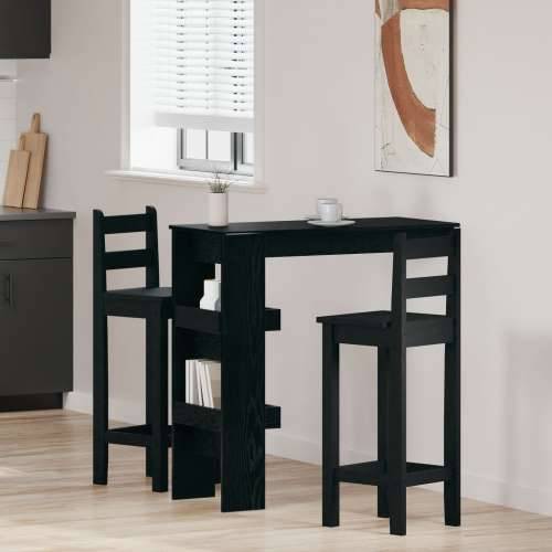 Zidni bar stol - Crni hrast - 102x55x103.5 cm - Napravljen od konstruiranog drveta Cijena