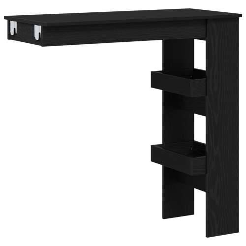 Zidni bar stol - Crni hrast - 102x55x103.5 cm - Napravljen od konstruiranog drveta Cijena