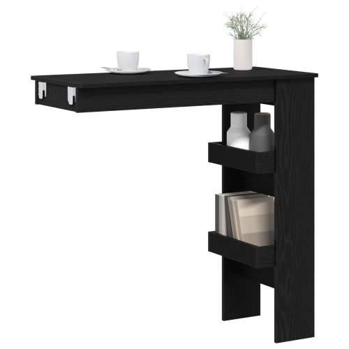 Zidni bar stol - Crni hrast - 102x55x103.5 cm - Napravljen od konstruiranog drveta Cijena
