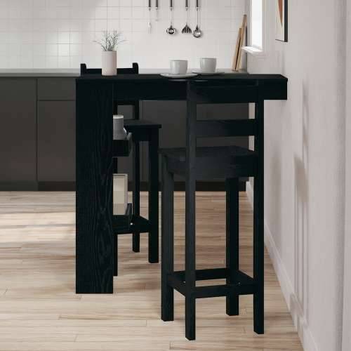 Zidni bar stol - Crni hrast - 102x55x103.5 cm - Napravljen od konstruiranog drveta Cijena