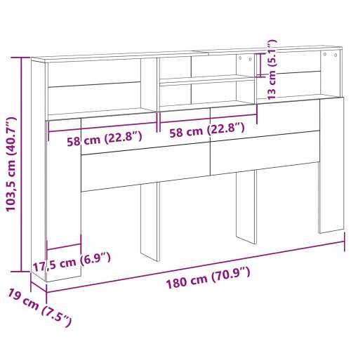 Okvir za krevet Crna hrastovina 180x19x103,5 cm Cijena