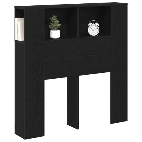 Glava kreveta s ormarom Crna hrastovina 100x19x104.5 cm Izrađeno od konstruiranog drva Cijena