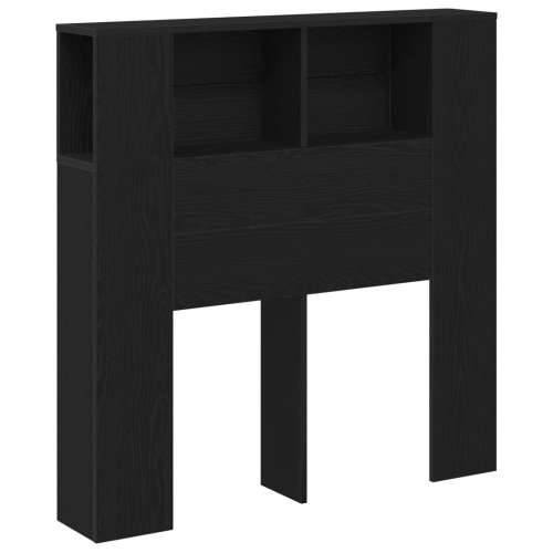 Glava kreveta s ormarom Crna hrastovina 100x19x104.5 cm Izrađeno od konstruiranog drva Cijena