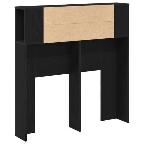 Glava kreveta s ormarom Crna hrastovina 100x19x104.5 cm Izrađeno od konstruiranog drva Cijena