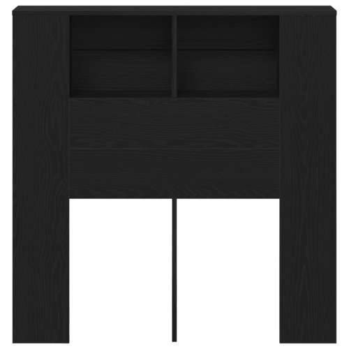 Glava kreveta s ormarom Crna hrastovina 100x19x104.5 cm Izrađeno od konstruiranog drva Cijena