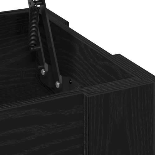 Crni hrastov stolić za kavu - 101x49x52 cm napravljen od inženjerskog drva Cijena