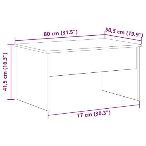 Crni Hrast Stolić za kavu - 80 x 50,5 x 41,5 cm Cijena