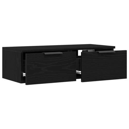 Crni ormar na zidu 68x30x20 cm od kompozitnog drva Cijena