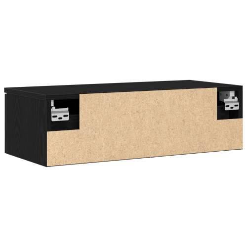 Crni ormar na zidu 68x30x20 cm od kompozitnog drva Cijena