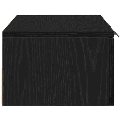 Crni ormar na zidu 68x30x20 cm od kompozitnog drva Cijena