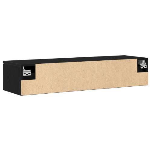 Crni ormar na zidu 102x30x20 cm od konstruiranog drveta Cijena