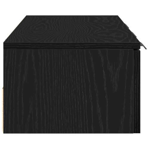 Crni ormar na zidu 102x30x20 cm od konstruiranog drveta Cijena