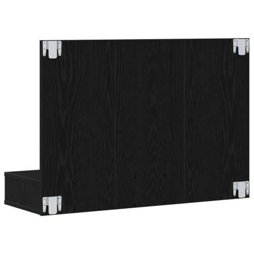 LED ogledalo s ormarom u crnom hrastu - 90x31.5x62 cm Cijena