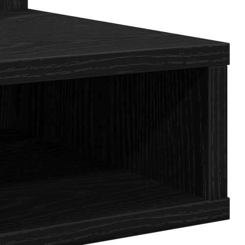 LED ogledalo s ormarom u crnom hrastu - 90x31.5x62 cm Cijena