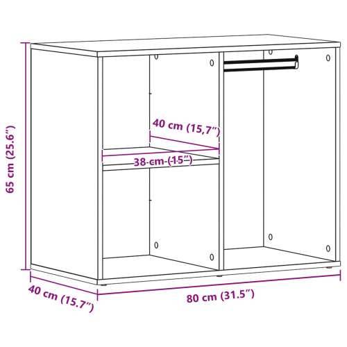 Crni Hrast Kozmetički Ormar - 80x40x65 cm Cijena