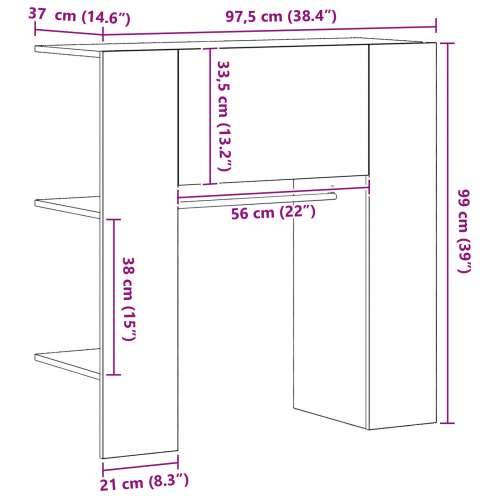 Ormar za hodnik Crna hrastovina 97,5x37x99 cm Konstruirano drvo Cijena