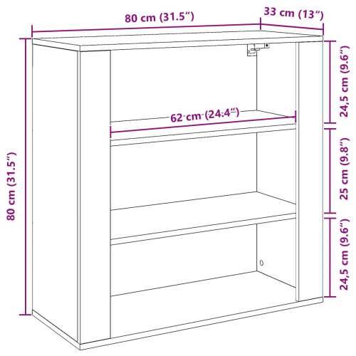 Zidni ormar Crni hrast 80x33x80 cm Konstruirano drvo Cijena