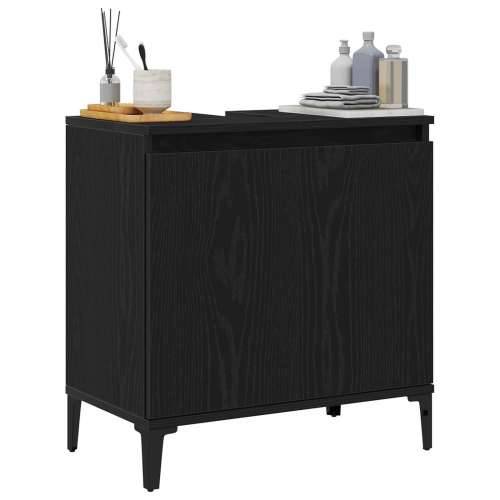 Kabinet za sudoper Crni hrast 58x33x60 cm Konstruirano drvo Cijena
