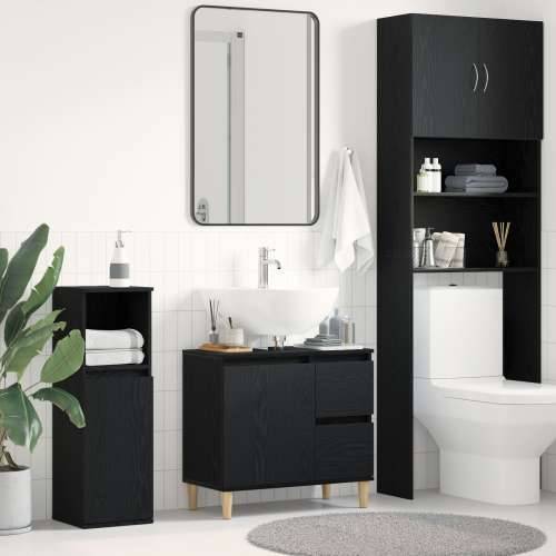 Ormar za sudoper Crni hrast 65x33x60 cm Konstruirano drvo Cijena