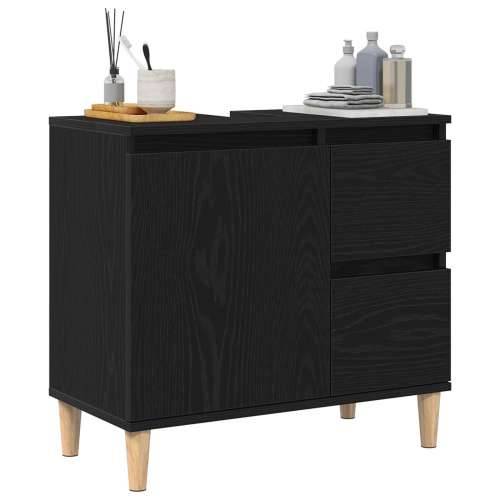 Ormar za sudoper Crni hrast 65x33x60 cm Konstruirano drvo Cijena