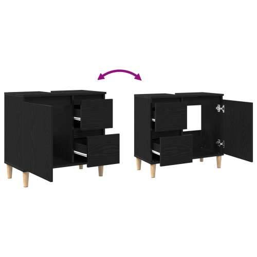 Ormar za sudoper Crni hrast 65x33x60 cm Konstruirano drvo Cijena