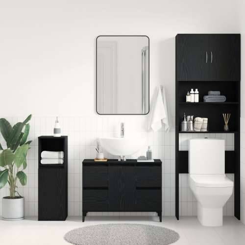 Kupaonski Lavabo - Umivaonik crna hrastovina 80x33x60 cm od drvenih materijala Cijena