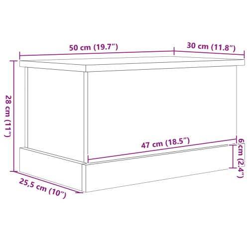 Kutija za Skladištenje Crni Hrast 50x30x28 cm Konstruirano Drvo Cijena