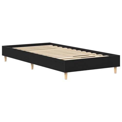 Krevet s okvirom 90x190 cm Crni hrast inženjersko drvo Cijena