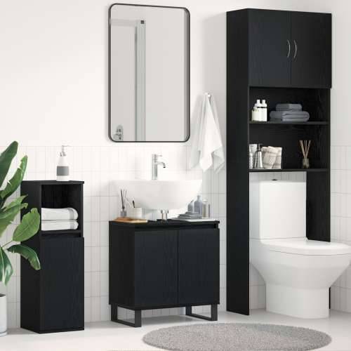 Ormarić za Lavabo - Umivaonik crna hrastovina 58x33x60 cm konstruirano drvo Cijena
