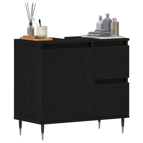 Ormar za Lavabo - Umivaonik Kupaonica Crni 65x33x60 cm Konstruirano drvo Cijena