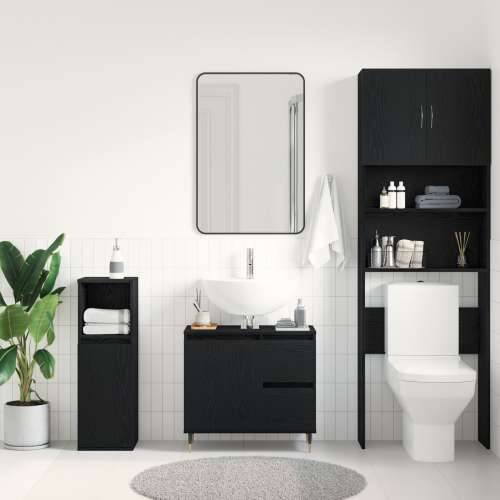 Ormar za Lavabo - Umivaonik Kupaonica Crni 65x33x60 cm Konstruirano drvo Cijena