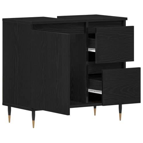 Ormar za Lavabo - Umivaonik Kupaonica Crni 65x33x60 cm Konstruirano drvo Cijena